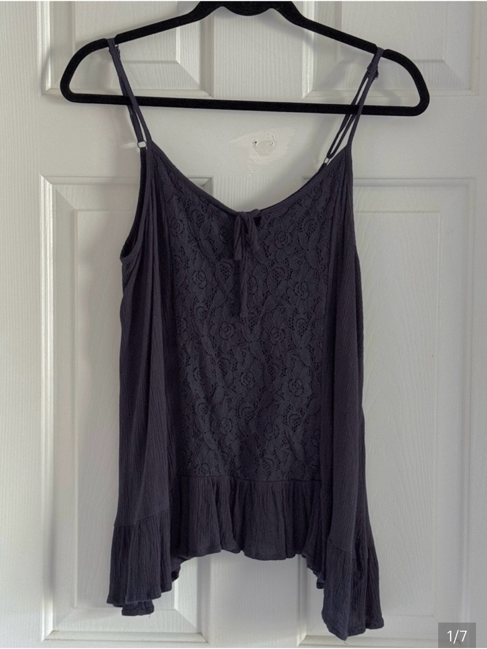 torrid Navy Blue Lace-Front Spaghetti Strap Camisole